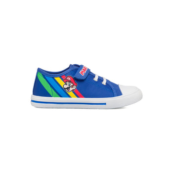 Sneakers primi passi blu da bambino con logo Super Mario, Scarpe Bambini, SKU s331500039, Immagine 0